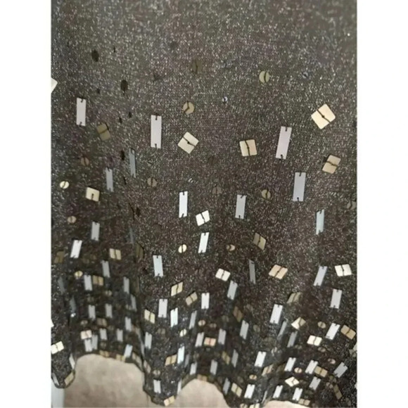 JONES New York Beaded Gold/Grey‎ Shimmery Sweater Tunic Size Large - Picture 4 of 8